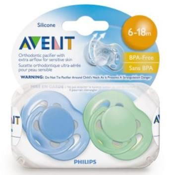 Chupeta Avent Philips - Azul e Verde - 6 a 18 meses